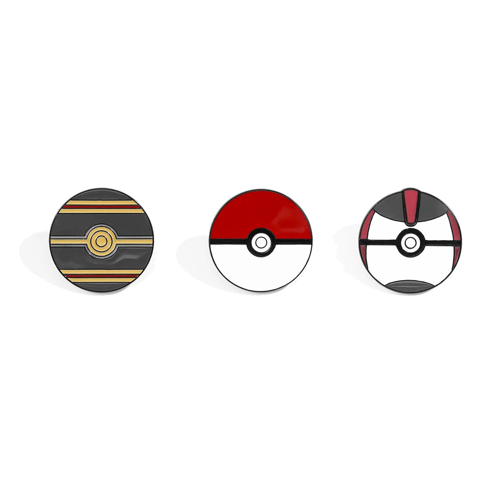 Pokemon Poke Ball Enamel Pin (3-5 Pcs Set)