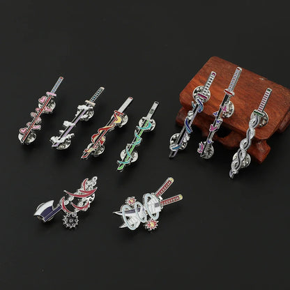 Demon Slayer sword enamel pins 15 piece set - lapel pin | Brooch | Japanese anime cute pins