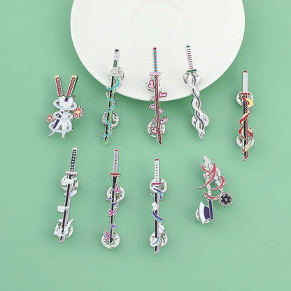 Demon Slayer sword enamel pins 15 piece set - lapel pin | Brooch | Japanese anime cute pins