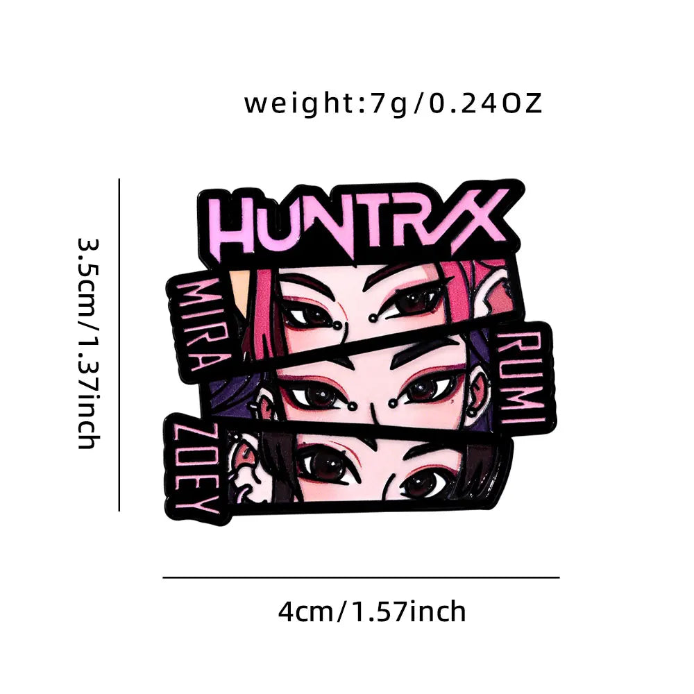 Kpop Demon hunters lapel pin enamel pin - brooch for hats, bag and shirts | HUNTRX 