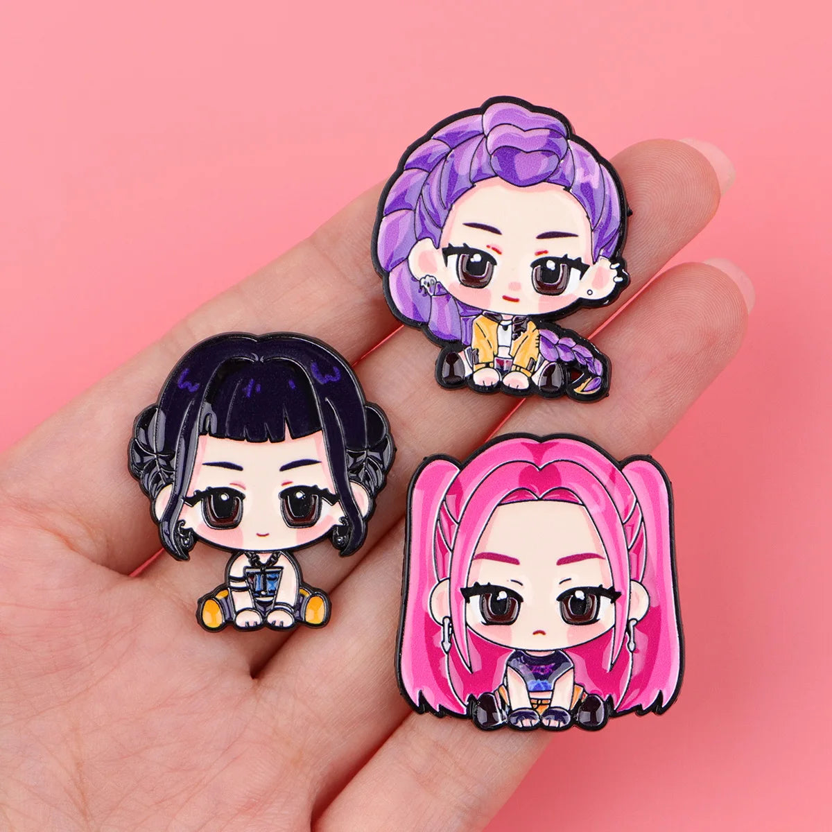 Kpop Demon hunters lapel pin enamel pin - brooch for hats, bag and shirts | Mira, Zoey, Rumi
