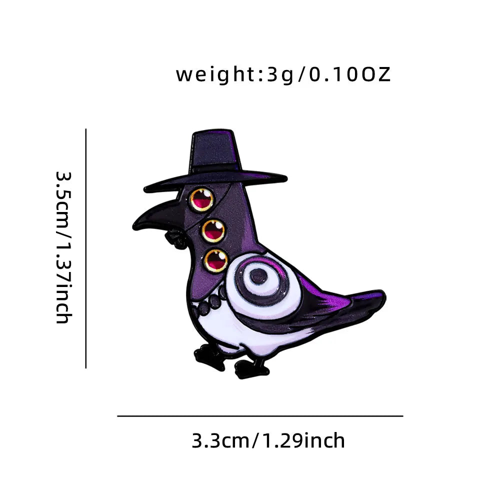 Kpop Demon hunters lapel pin enamel pin - brooch for hats, bag and shirts | purple bird