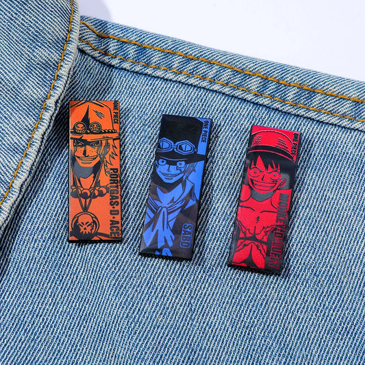 One piece 3 piece soft Lapel Pin Enamel Pin - cute Anime pins in Japanese style 2