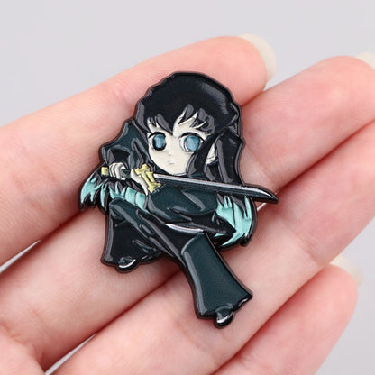 Demon Slayer cute character Enamel Pin -Tanjiro, Nezuko, Zenitsu, Inosuke and Giyu