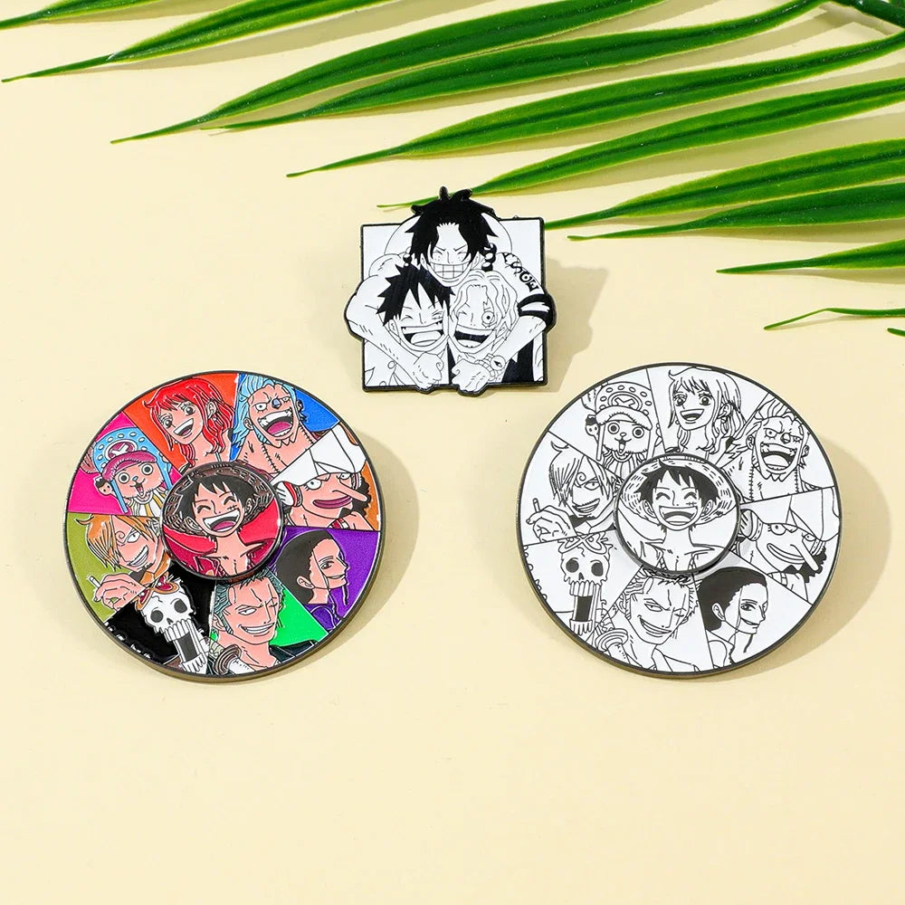 One Piece Zoro Enamel Pin Set - 3 Piece Anime Pins Collection