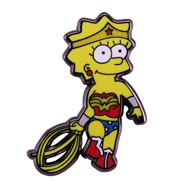The Simpsons TV Cartoon Series Enamel Pin - 22 characters selections