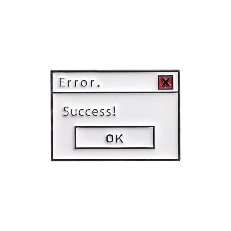 Windows XP Error Message Enamel Pin - Task Failed Successfully