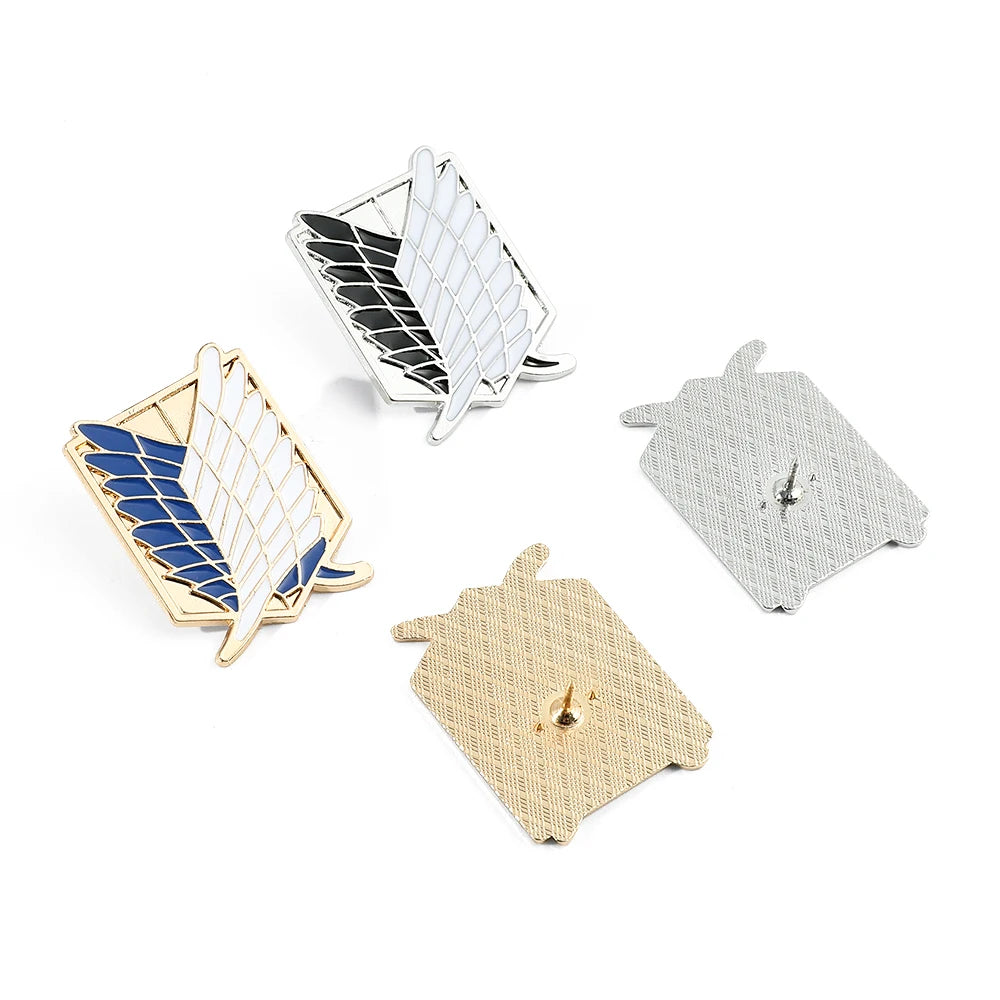 ATTACK ON TITAN Japanese Anime  Enamel Pin | Eren Jaeger & Mikasa Ackerman Brooch