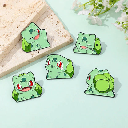 Pokemon Bulbasaur Enamel Pin Set - 5 Piece Pokemon Collection