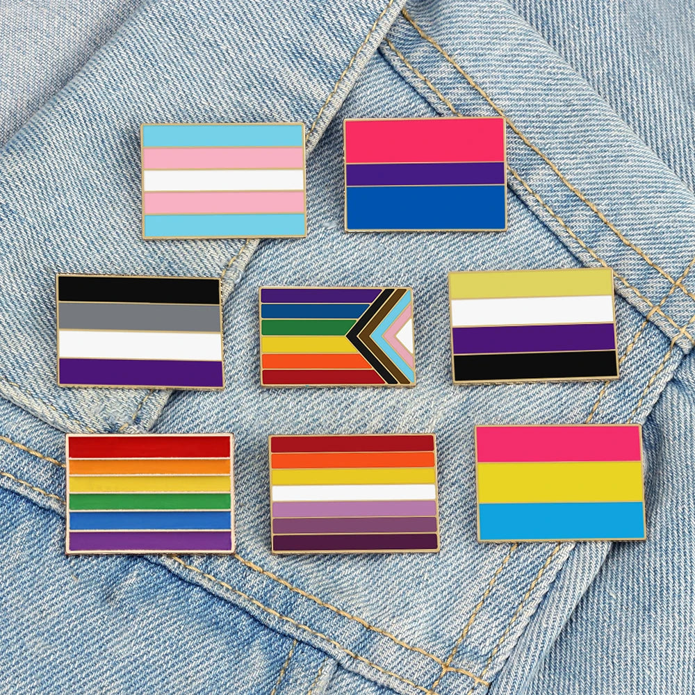 LGBT Pride Enamel Pin - Rainbow Flag Lapel Pin Collection