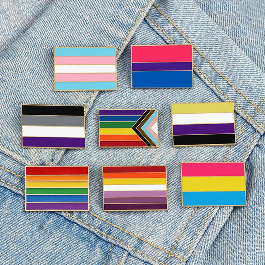 LGBT Pride Enamel Pin - Rainbow Flag Lapel Pin Collection