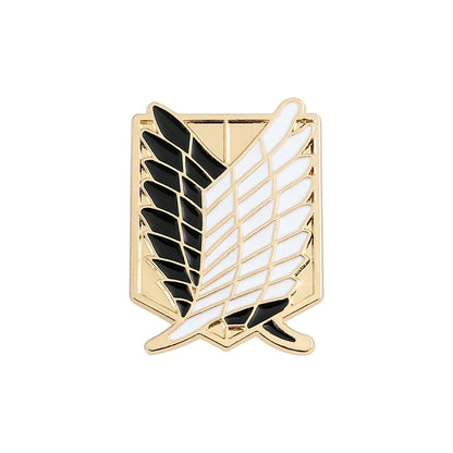 ATTACK ON TITAN Japanese Anime  Enamel Pin | Eren Jaeger & Mikasa Ackerman Brooch