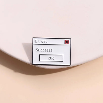 Windows XP Error Message Enamel Pin - Task Failed Successfully