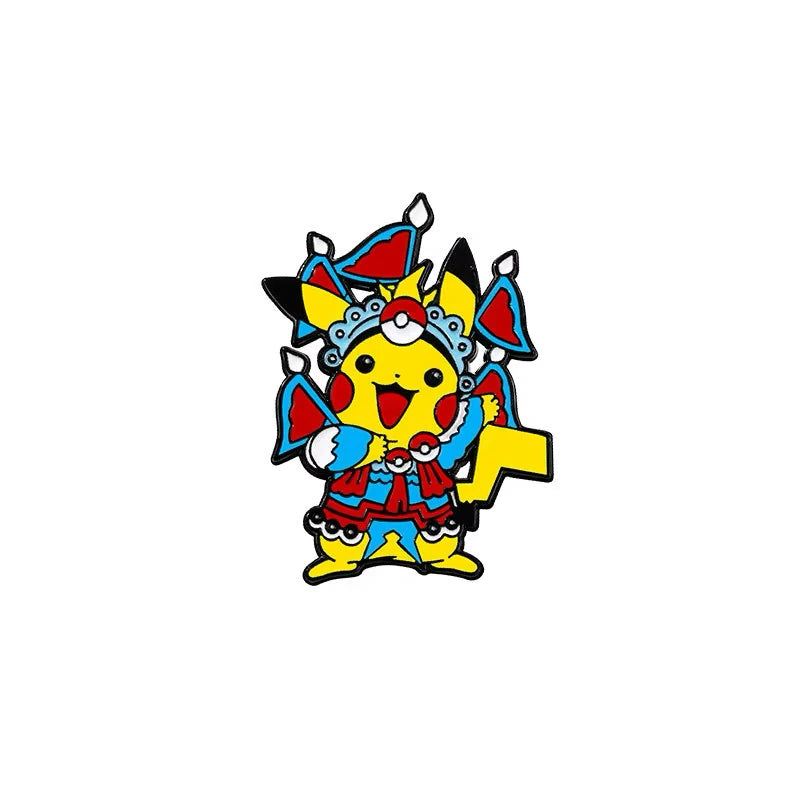 Pokemon Pikachu Chinese Opera Enamel Pin Set - 4 Piece Collection