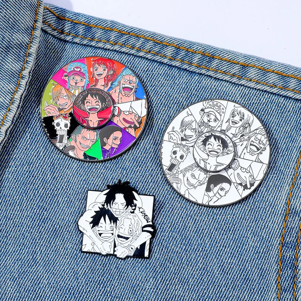 One Piece Zoro Enamel Pin Set - 3 Piece Anime Pins Collection