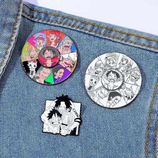 One Piece Zoro Enamel Pin Set - 3 Piece Anime Pins Collection