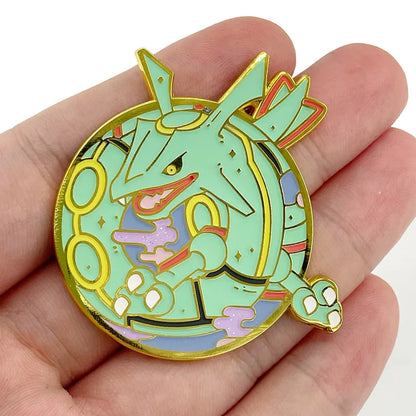 Pokemon Legendary Enamel Pins - Jirachi, Arceus, Kyogre, Rayquaza Collection