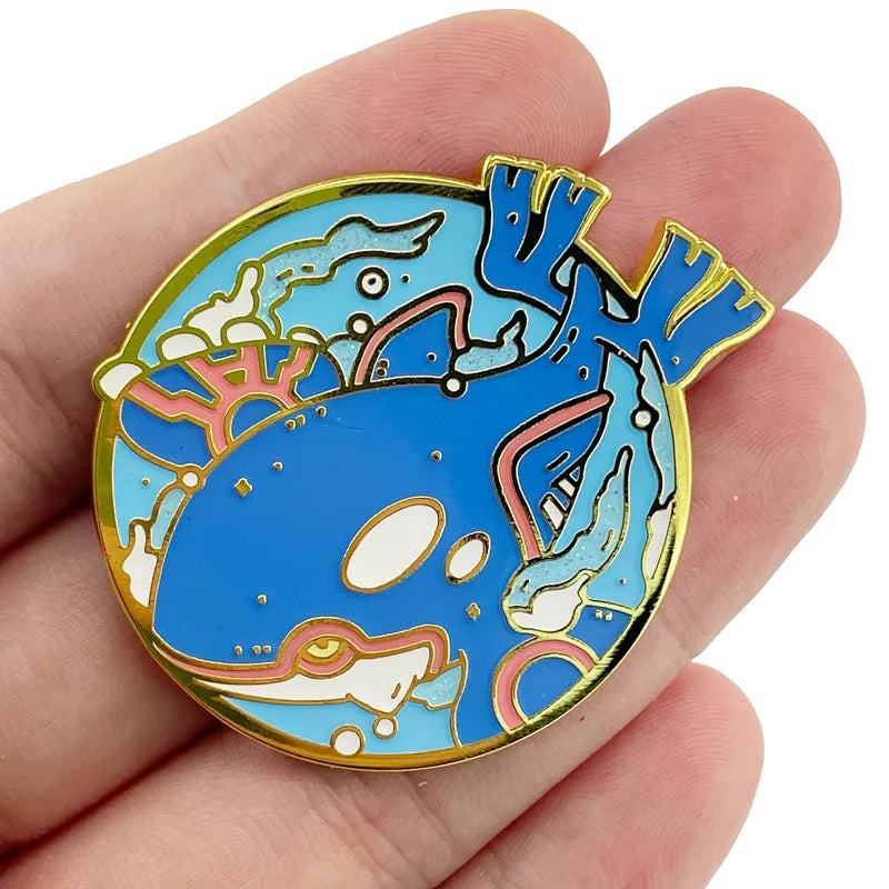 Pokemon Legendary Enamel Pins - Jirachi, Arceus, Kyogre, Rayquaza Collection