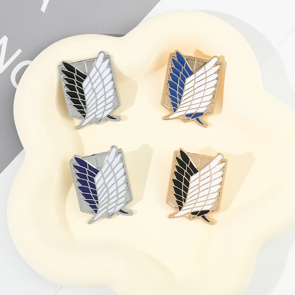 ATTACK ON TITAN Japanese Anime  Enamel Pin | Eren Jaeger & Mikasa Ackerman Brooch