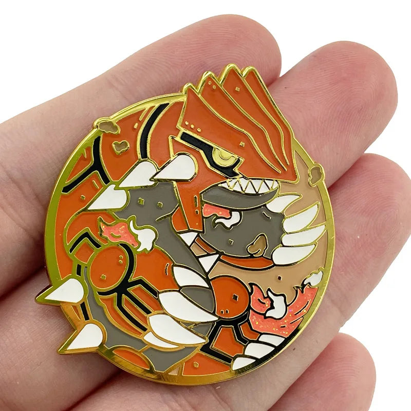 Pokemon Legendary Enamel Pins - Jirachi, Arceus, Kyogre, Rayquaza Collection