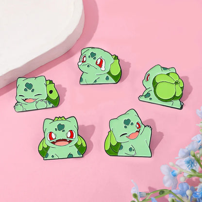 Pokemon Bulbasaur Enamel Pin Set - 5 Piece Pokemon Collection