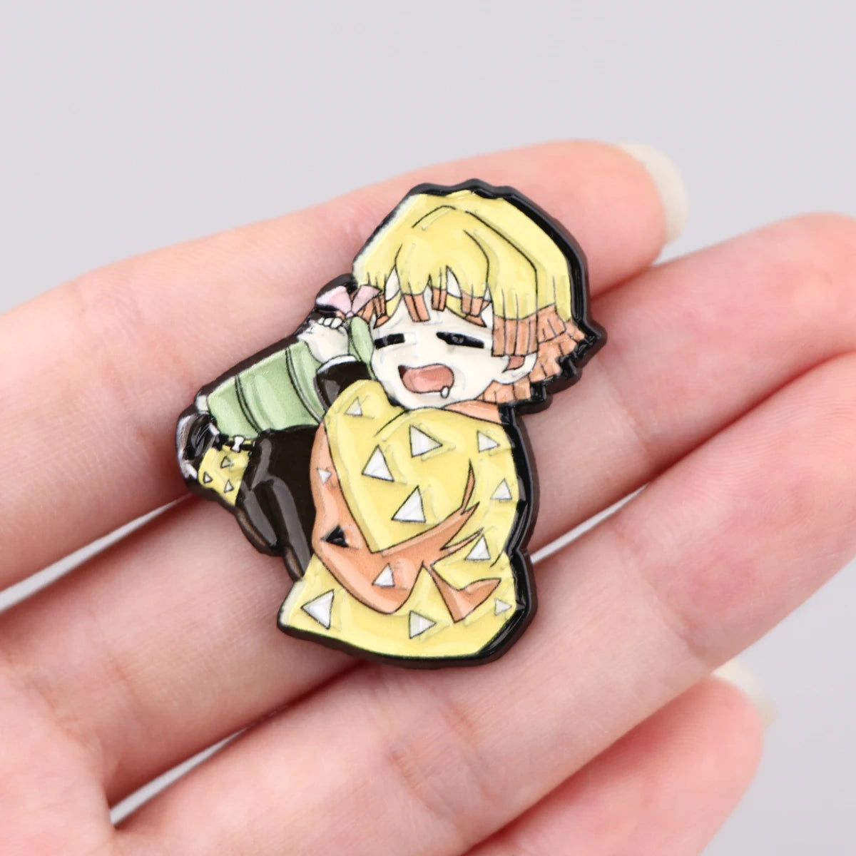 Demon Slayer cute character Enamel Pin -Tanjiro, Nezuko, Zenitsu, Inosuke and Giyu