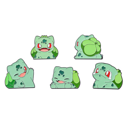 Pokemon Bulbasaur Enamel Pin Set - 5 Piece Pokemon Collection