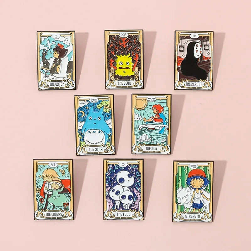 Studio Ghibli Fan-made Enamel Pin Set - Japanese Anime Cartoon Film Character Pins