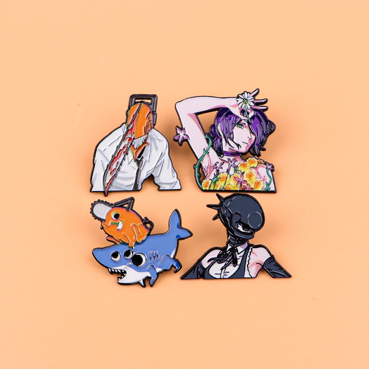 Chainsaw Man Enamel 4-piece Pin Set