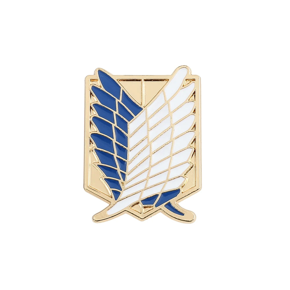 ATTACK ON TITAN Japanese Anime  Enamel Pin | Eren Jaeger & Mikasa Ackerman Brooch