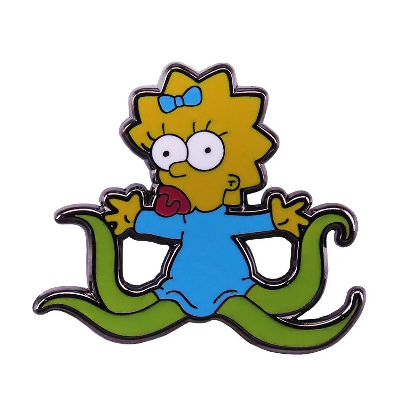 The Simpsons TV Cartoon Series Enamel Pin - 22 characters selections