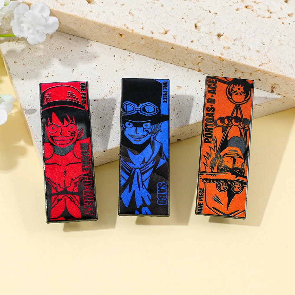 One Piece Character Exquisite Lapel Pin Set (3 Pcs)