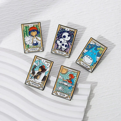 Studio Ghibli Fan-made Enamel Pin Set - Japanese Anime Cartoon Film Character Pins