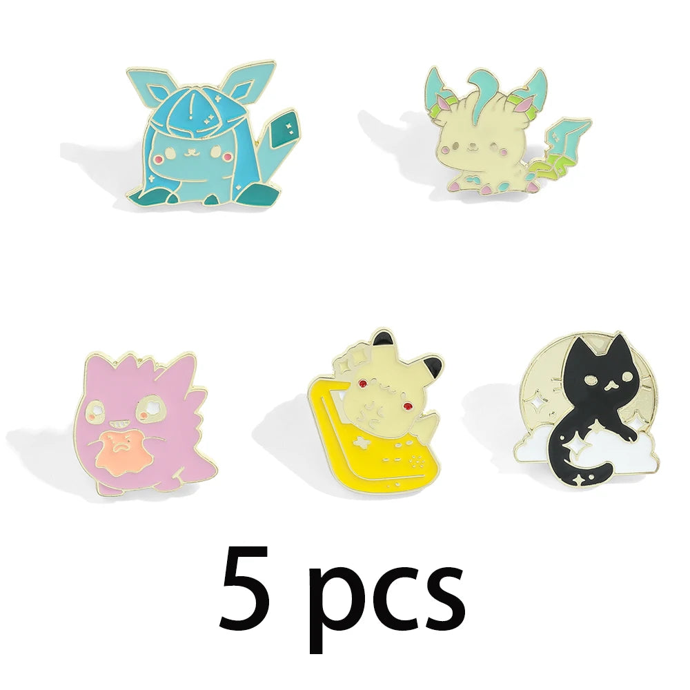 Pokemon Pikachu colorful Collection of  enamel pins, brooches