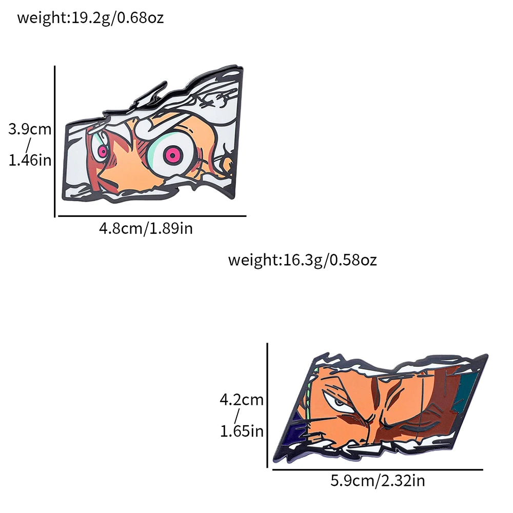 One Piece Zoro Enamel Pin Set - 2 Piece Collection
