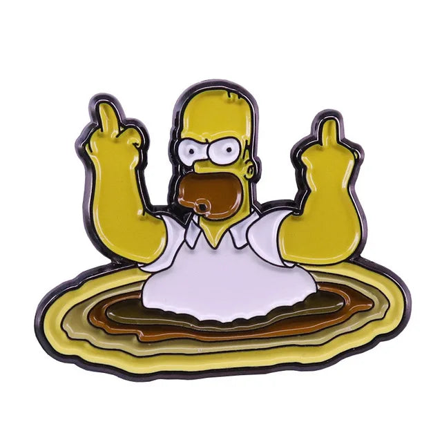 The Simpsons TV Cartoon Series Enamel Pin - 22 characters selections