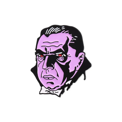 Horror Movie Monster Enamel Pins | Dracula & Classic Villain Brooch (Multiple Selections)