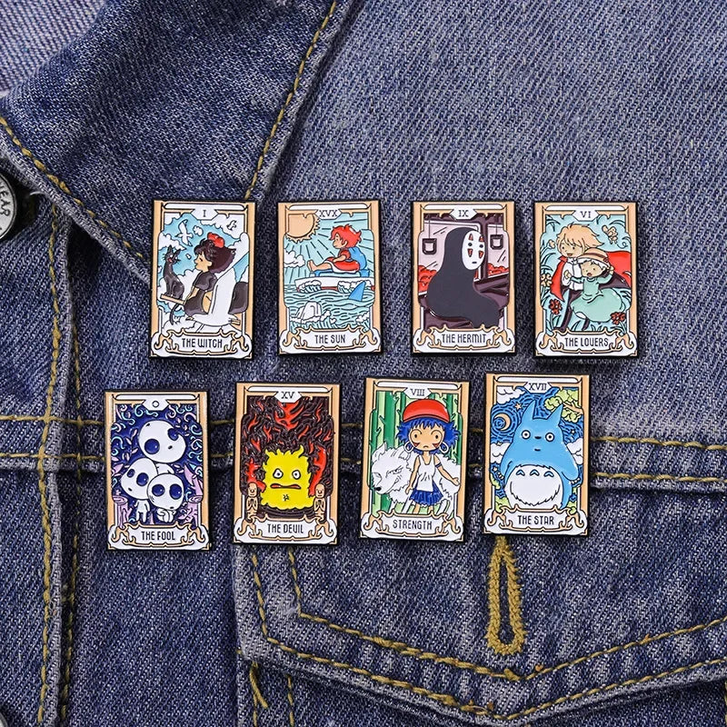 Studio Ghibli Fan-made Enamel Pin Set - Japanese Anime Cartoon Film Character Pins