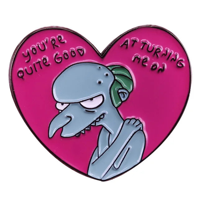 The Simpsons TV Cartoon Series Enamel Pin - 22 characters selections