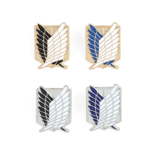 ATTACK ON TITAN Japanese Anime  Enamel Pin | Eren Jaeger & Mikasa Ackerman Brooch