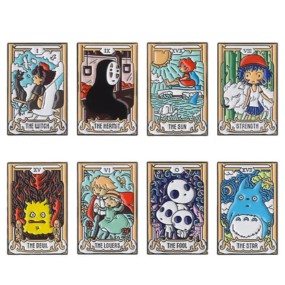 Studio Ghibli Fan-made Enamel Pin Set - Japanese Anime Cartoon Film Character Pins
