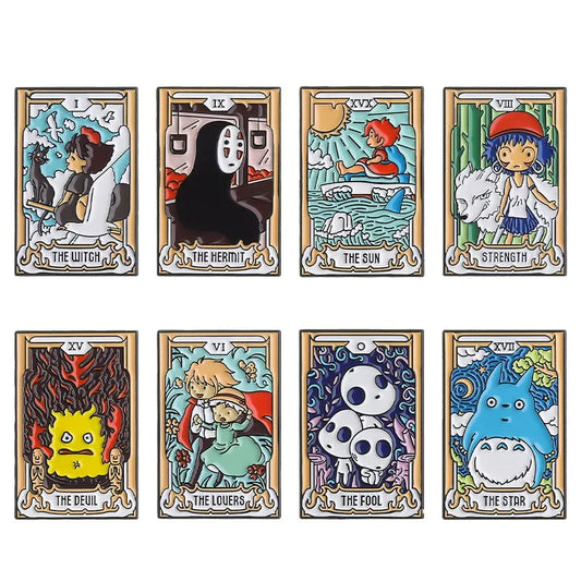 Studio Ghibli Fan-made Enamel Pin Set - Japanese Anime Cartoon Film Character Pins