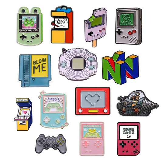 Retro Game Console Enamel Pin - Arcade Gaming Lapel Pin