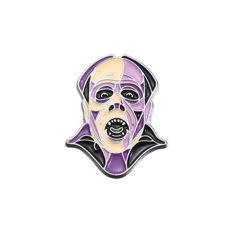 Horror Movie Monster Enamel Pins | Dracula & Classic Villain Brooch (Multiple Selections)