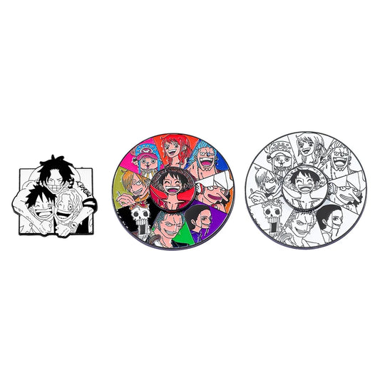 One Piece Zoro Enamel Pin Set - 3 Piece Anime Pins Collection