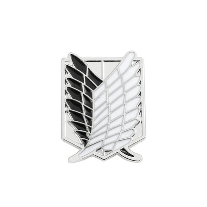 ATTACK ON TITAN Japanese Anime  Enamel Pin | Eren Jaeger & Mikasa Ackerman Brooch