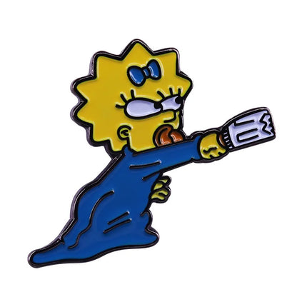 The Simpsons TV Cartoon Series Enamel Pin - 22 characters selections