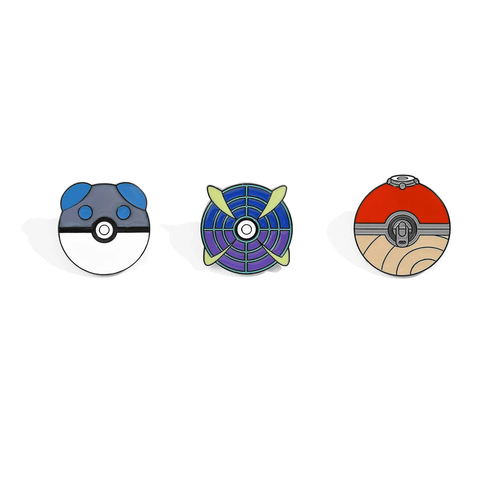 Pokemon Poke Ball Enamel Pin (3-5 Pcs Set)