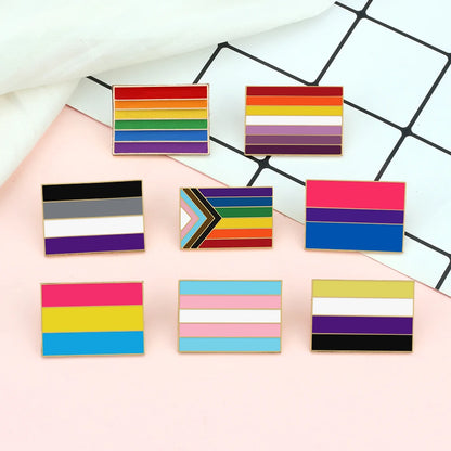 LGBT Pride Enamel Pin - Rainbow Flag Lapel Pin Collection