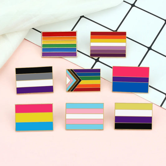 LGBT Pride Enamel Pin - Rainbow Flag Lapel Pin Collection